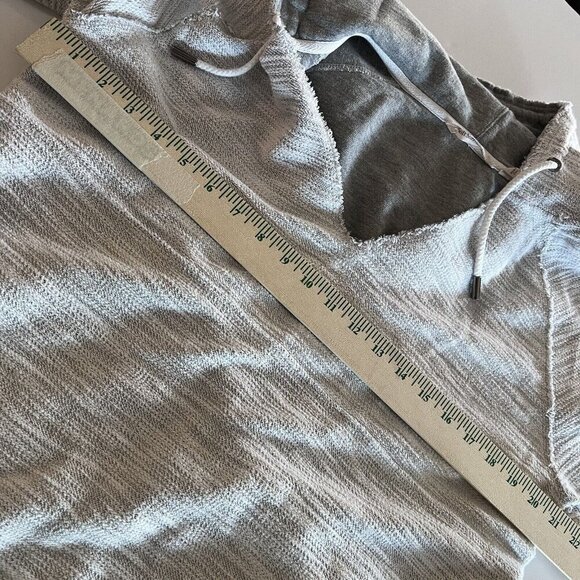Soft Surroundings My Weekend Hoodie Light Gray Long Sleeve Cotton Women's Size L - Picture 7 of 8